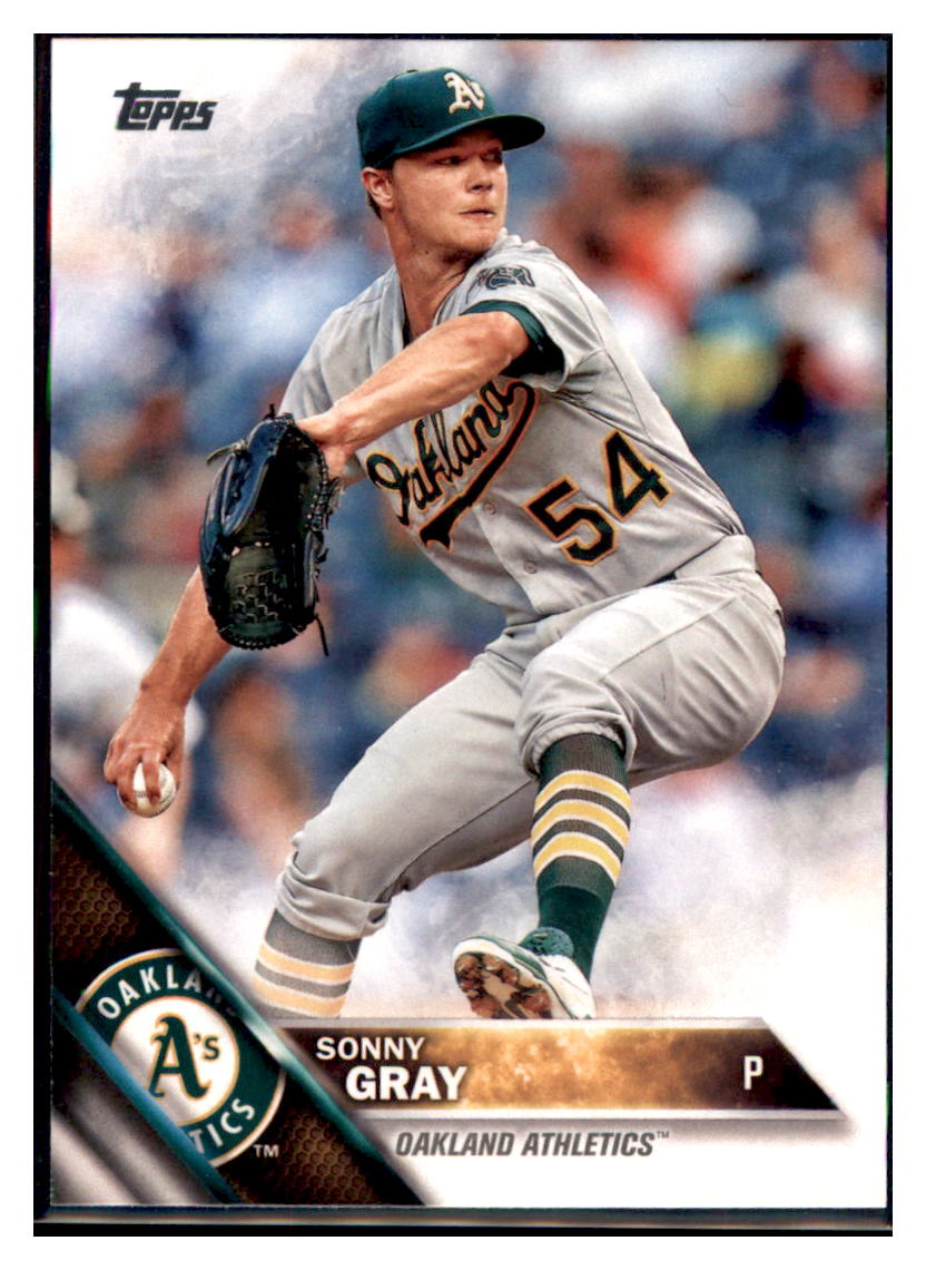 2016 Topps Sonny Gray  Oakland Athletics #4 Baseball card   MATV4_1b simple Xclusive Collectibles   