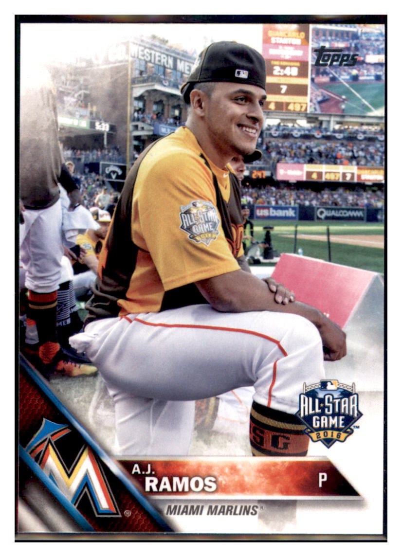 2016 Topps Update A.J. Ramos ASG Miami Marlins #US253 Baseball card   MATV4 simple Xclusive Collectibles   