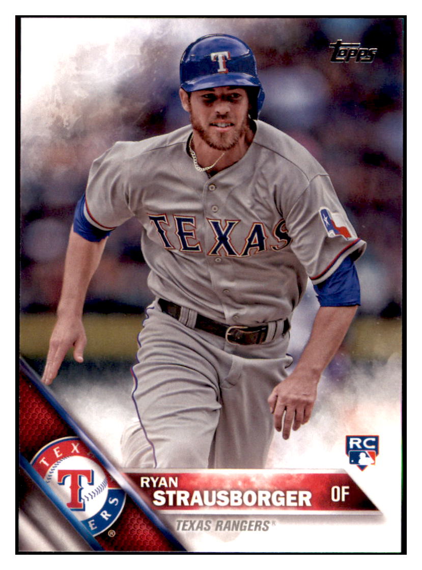 2016 Topps Ryan Strausborger  Texas Rangers #575 Baseball card   MATV4 simple Xclusive Collectibles   