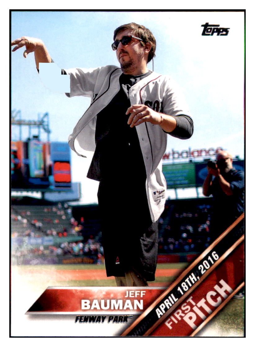 2016 Topps Update Jeff Bauman  Boston Red Sox #FP-1 Baseball card   MATV4 simple Xclusive Collectibles   