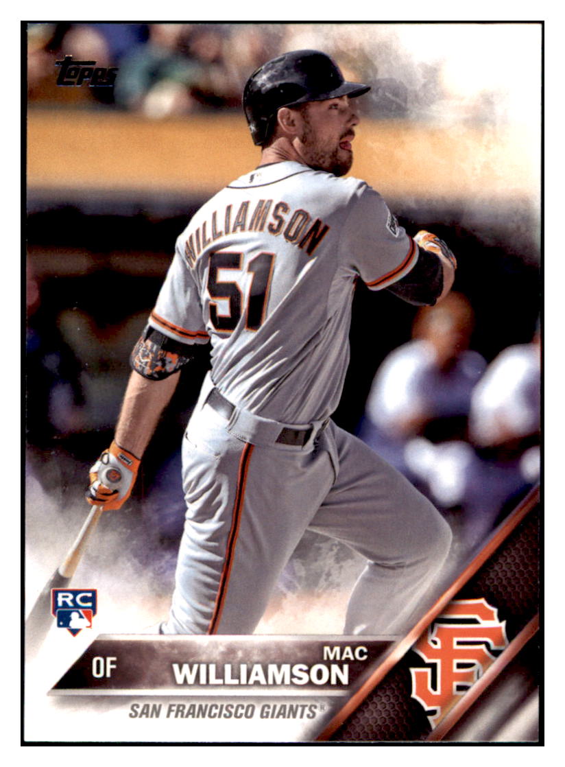 2016 Topps Mac Williamson  San Francisco Giants Rookie #397 Baseball
  card   MATV4 simple Xclusive Collectibles   