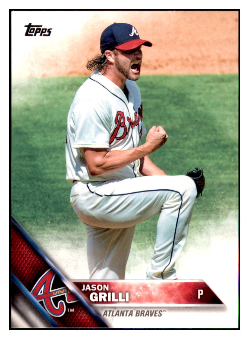 2016 Topps Jason Grilli  Atlanta Braves #347 Baseball card   MATV4 simple Xclusive Collectibles   