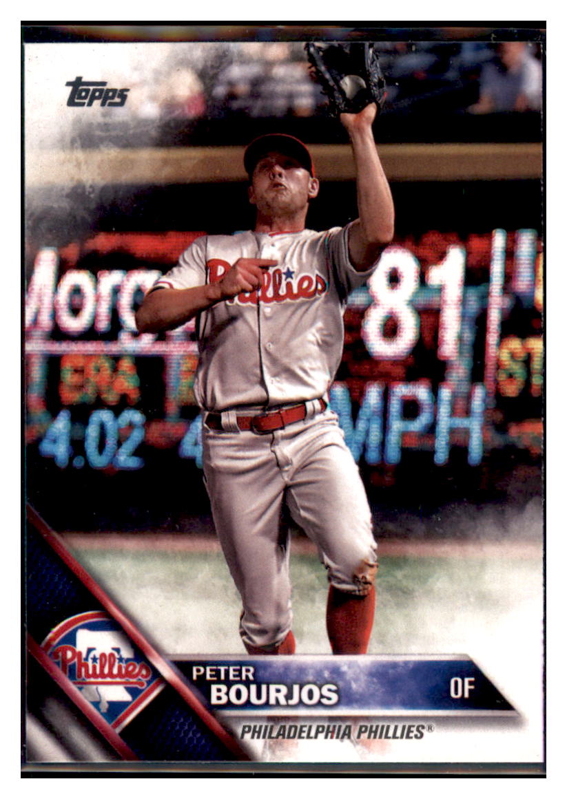 2016 Topps Update Peter Bourjos  Philadelphia Phillies #US129 Baseball
  card   MATV4_1a simple Xclusive Collectibles   