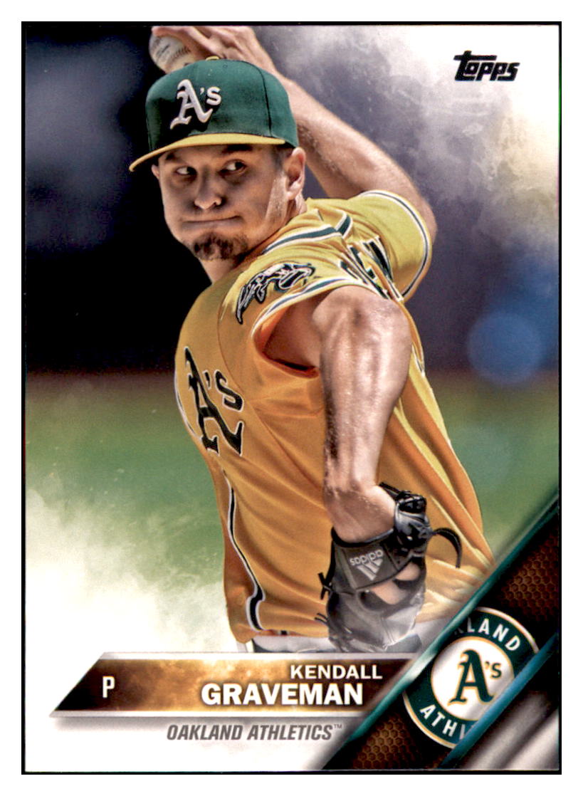 2016 Topps Kendall Graveman  Oakland Athletics #129 Baseball card   MATV4_1a simple Xclusive Collectibles   