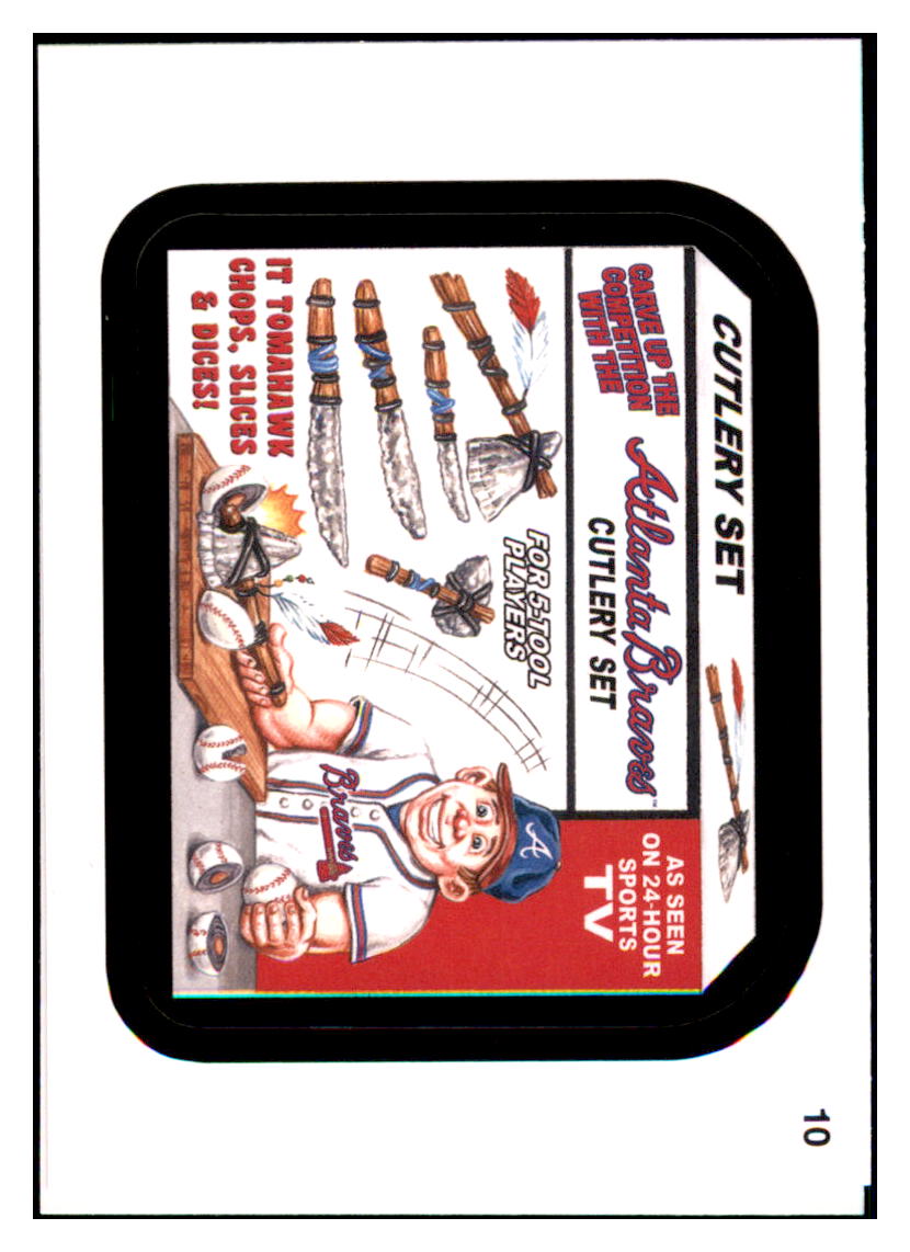 2016 Topps MLB Wacky Packages Braves
  Cutlery Set  Atlanta Braves #10
  Baseball card   VHSB2 simple Xclusive Collectibles   