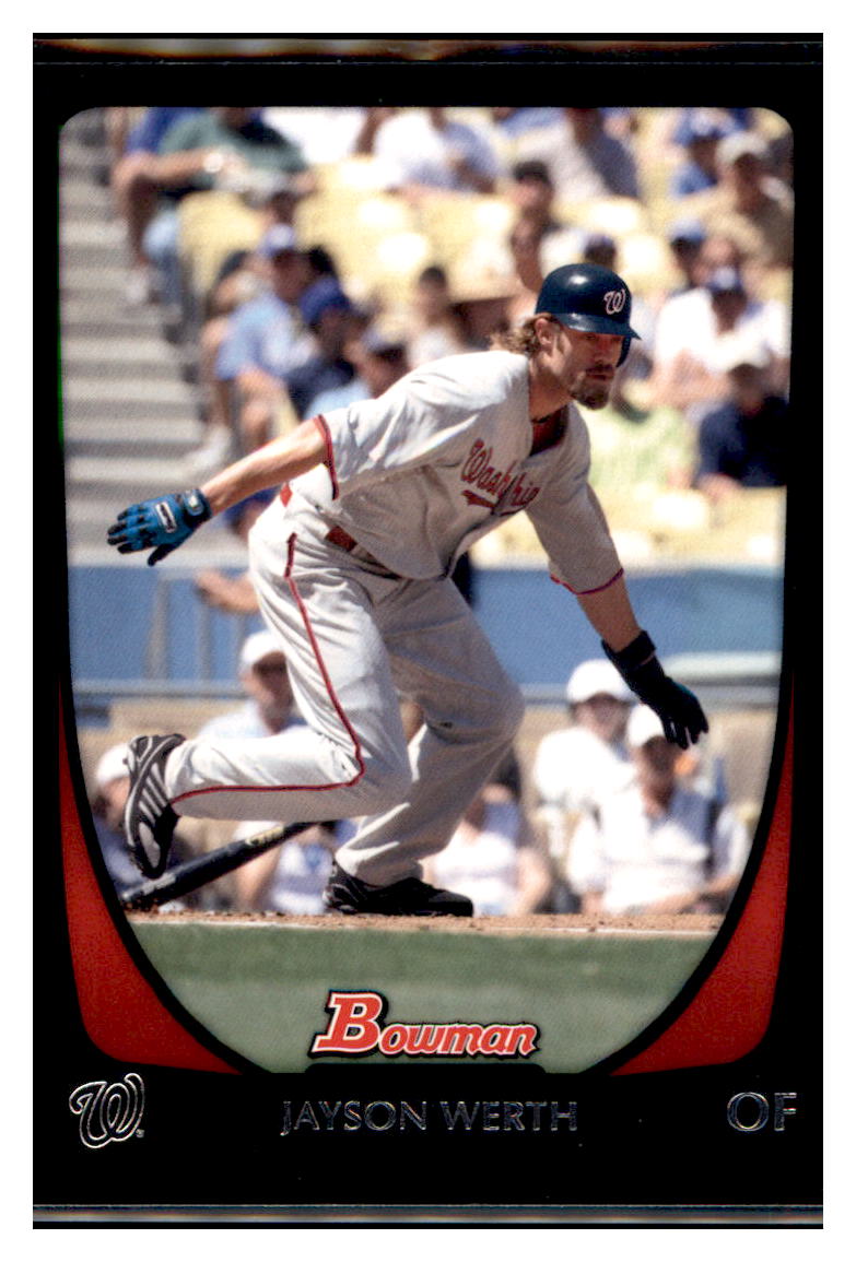 2011 Bowman Jayson Werth    Washington Nationals #121 Baseball
  card   VSMP1BOWV1 simple Xclusive Collectibles   