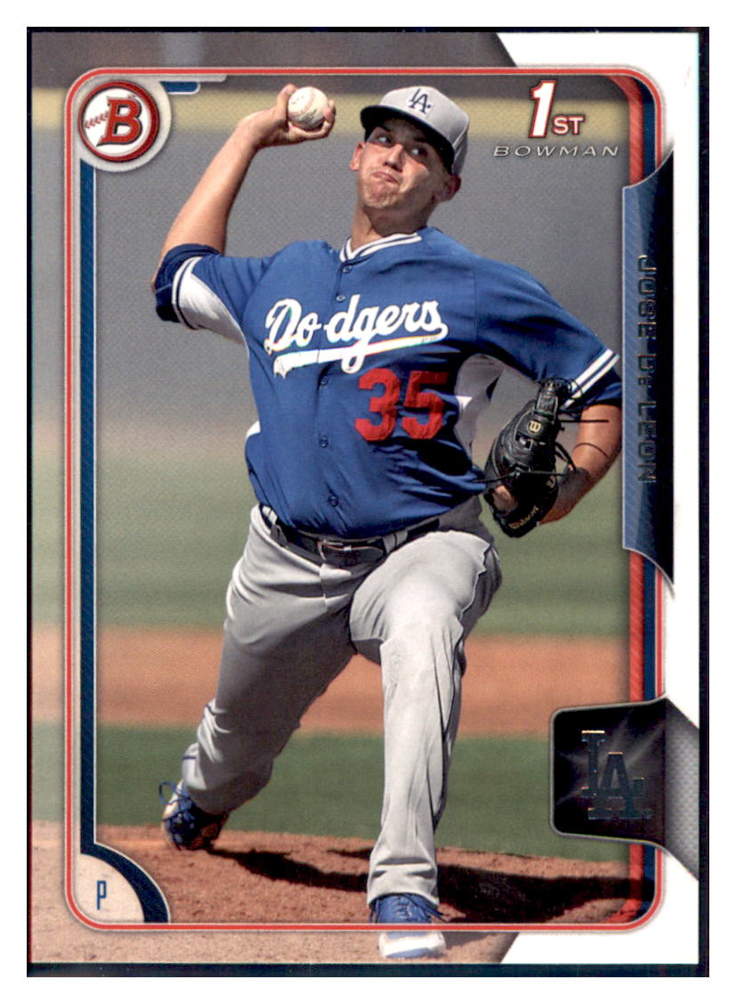 2015 Bowman Jose De Leon Los Angeles Dodgers #BP62 Baseball
  card   VSMP1BOV2 simple Xclusive Collectibles   