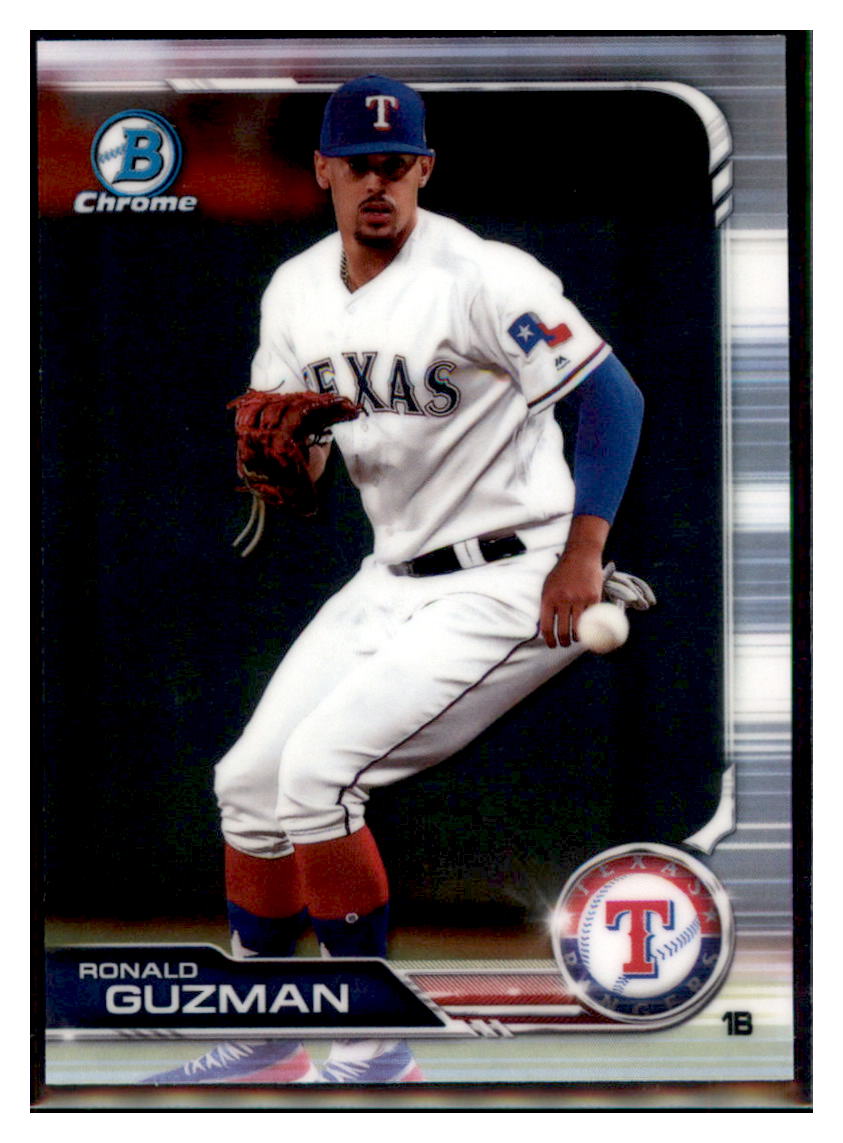 2019 Bowman Chrome Ronald Guzman    Texas Rangers #95 Baseball card   VSMP1BOV2 simple Xclusive Collectibles   
