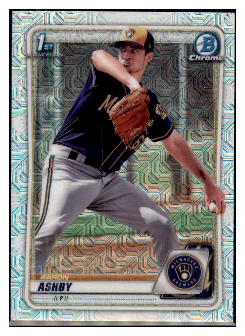2020 Bowman Aaron Ashby  Milwaukee Brewers Mojo Refractor #BP-57 Baseball
  card   VSMP1BOV2 simple Xclusive Collectibles   