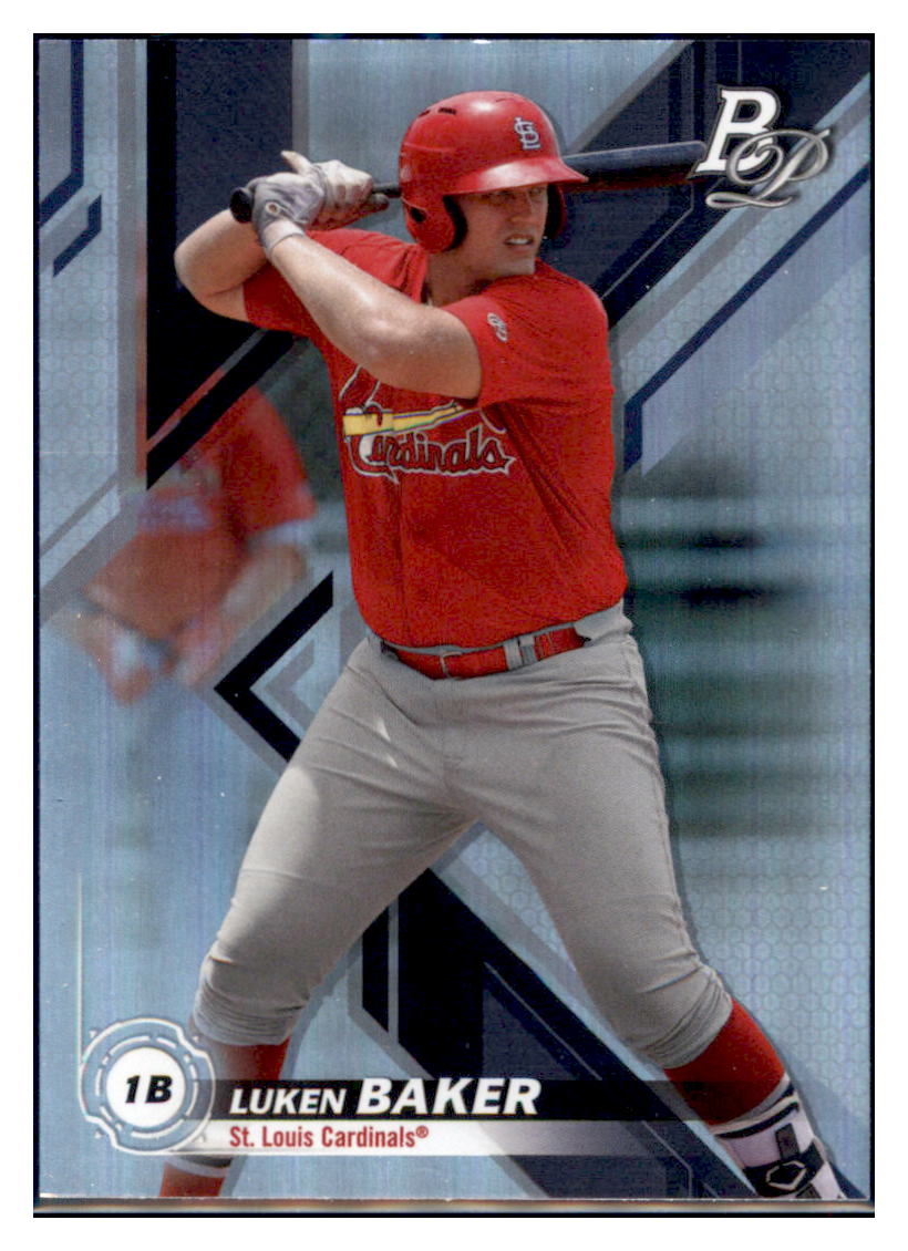 2019 Bowman Platinum Luken Baker    St. Louis Cardinals #TOP-45 Baseball
  card   VSMP1BOV2 simple Xclusive Collectibles   