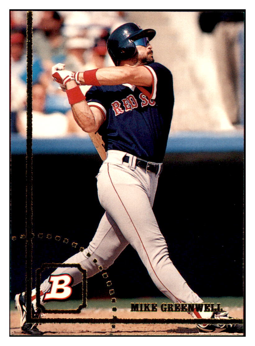 1994 Bowman Mike
  Greenwell   Boston Red Sox Baseball
  Card BOWV3 simple Xclusive Collectibles   