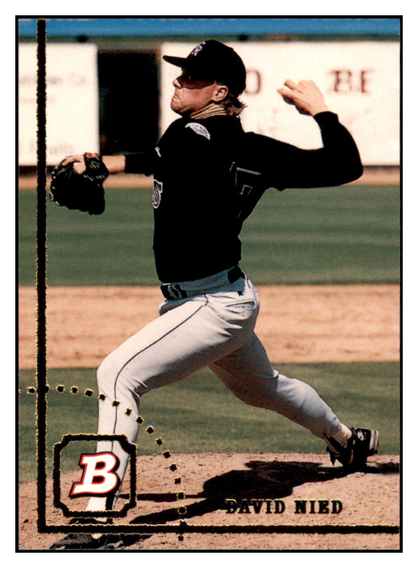 1994 Bowman David Nied   Colorado Rockies Baseball Card BOWV3 simple Xclusive Collectibles   