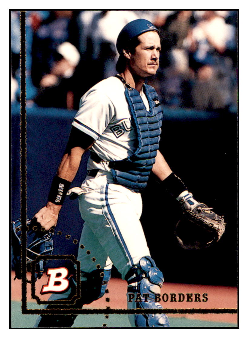 1994 Bowman Pat Borders   Toronto Blue Jays Baseball Card BOWV3 simple Xclusive Collectibles   