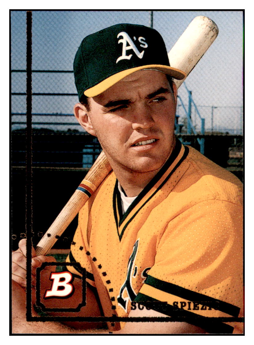 1994 Bowman Scott
  Spiezio   RC Oakland Athletics Baseball
  Card BOWV3 simple Xclusive Collectibles   
