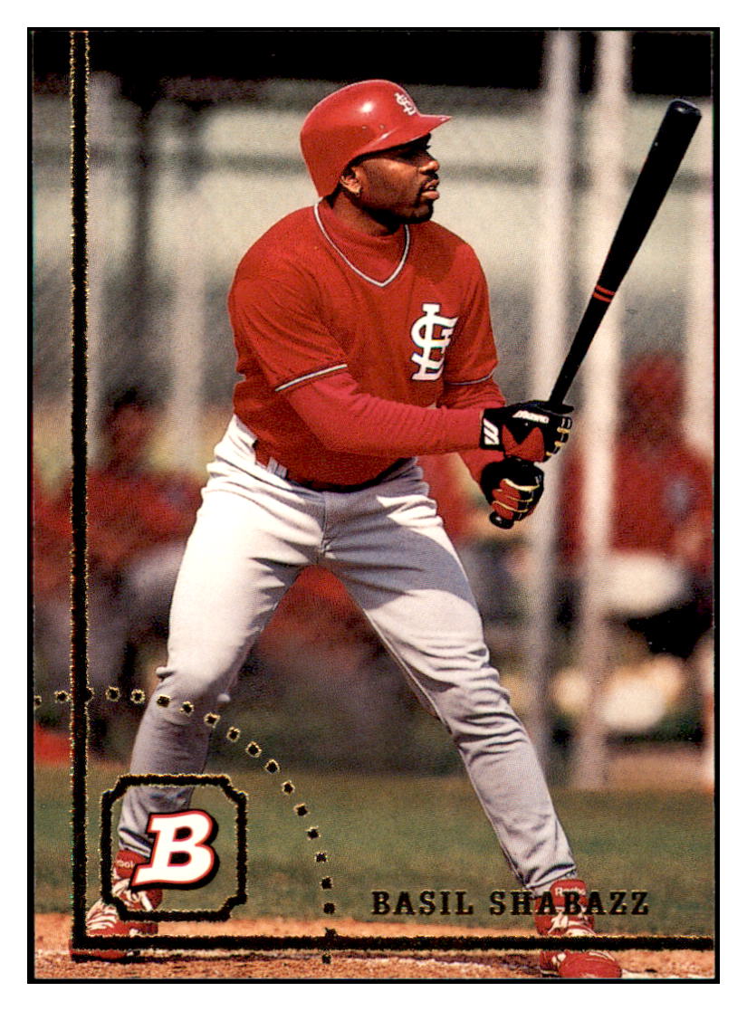 1994 Bowman Basil
  Shabazz   St. Louis Cardinals Baseball
  Card BOWV3 simple Xclusive Collectibles   