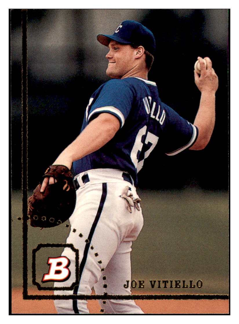 1994 Bowman Joe
  Vitiello   Kansas City Royals Baseball
  Card BOWV3 simple Xclusive Collectibles   