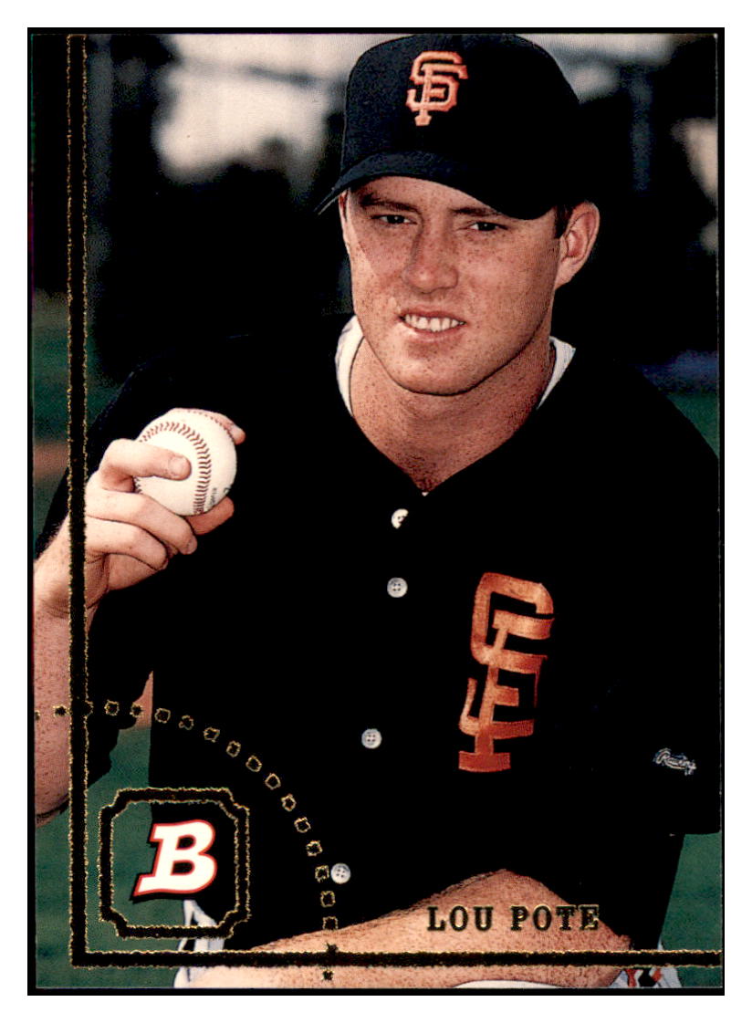 1994 Bowman Lou Pote   RC San Francisco Giants Baseball Card
  BOWV3 simple Xclusive Collectibles   