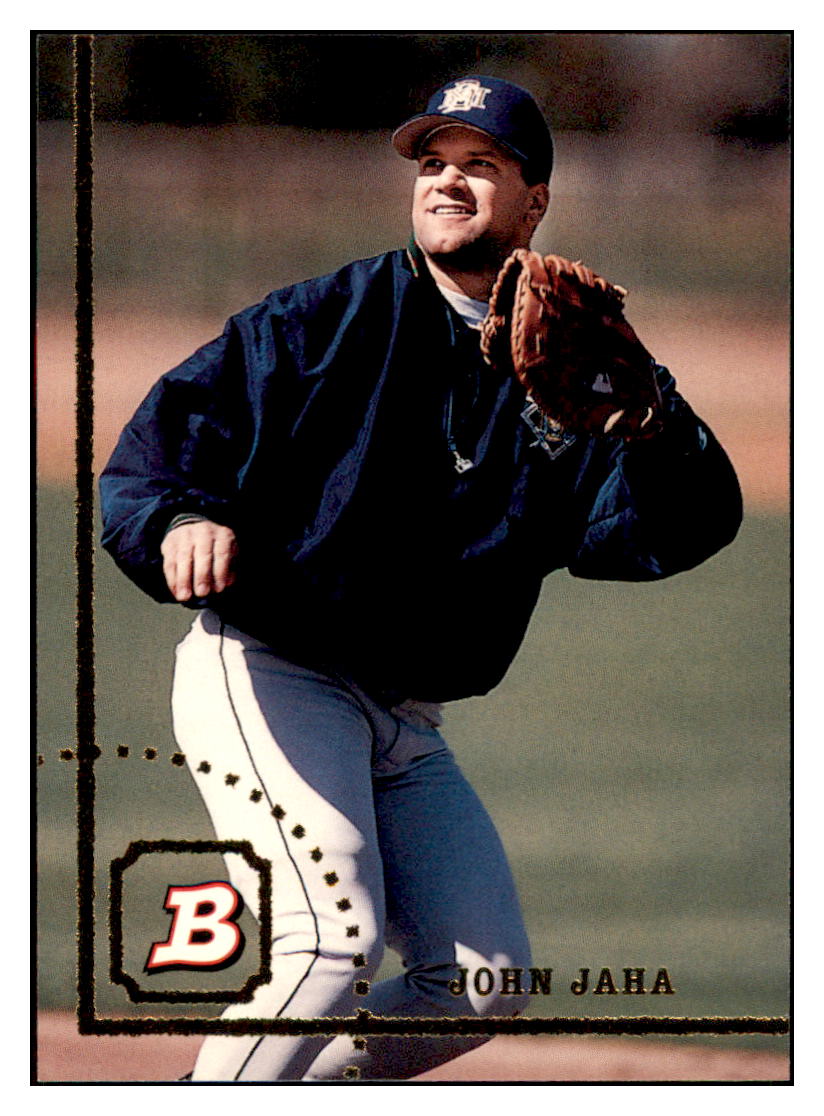 1994 Bowman John Jaha   Milwaukee Brewers Baseball Card BOWV3 simple Xclusive Collectibles   