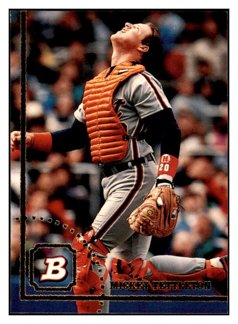 1994 Bowman Mickey
  Tettleton   Detroit Tigers Baseball
  Card BOWV3 simple Xclusive Collectibles   