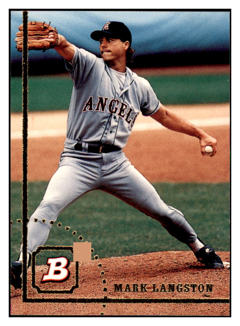 1994 Bowman Mark
  Langston   California Angels Baseball
  Card BOWV3 simple Xclusive Collectibles   