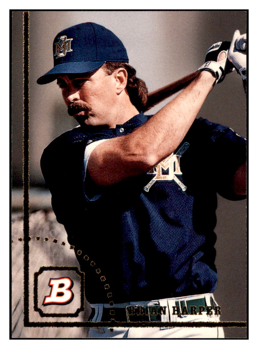 1994 Bowman Brian
  Harper   Milwaukee Brewers Baseball
  Card BOWV3 simple Xclusive Collectibles   