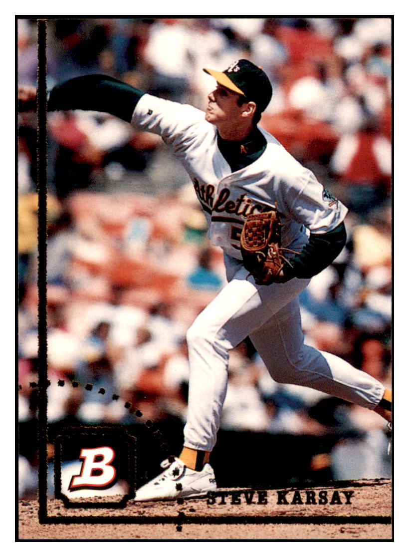 1994 Bowman Steve
  Karsay   Oakland Athletics Baseball
  Card BOWV3 simple Xclusive Collectibles   
