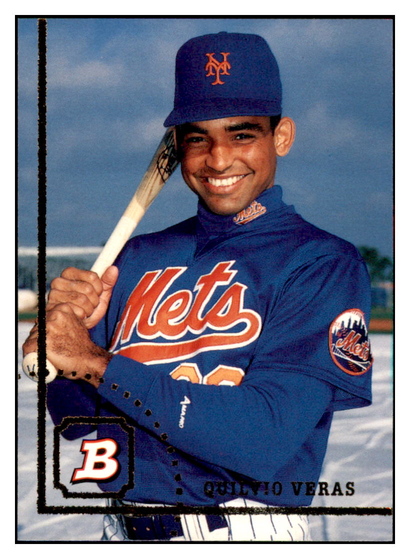 1994 Bowman Quilvio
  Veras   New York Mets Baseball Card
  BOWV3 simple Xclusive Collectibles   