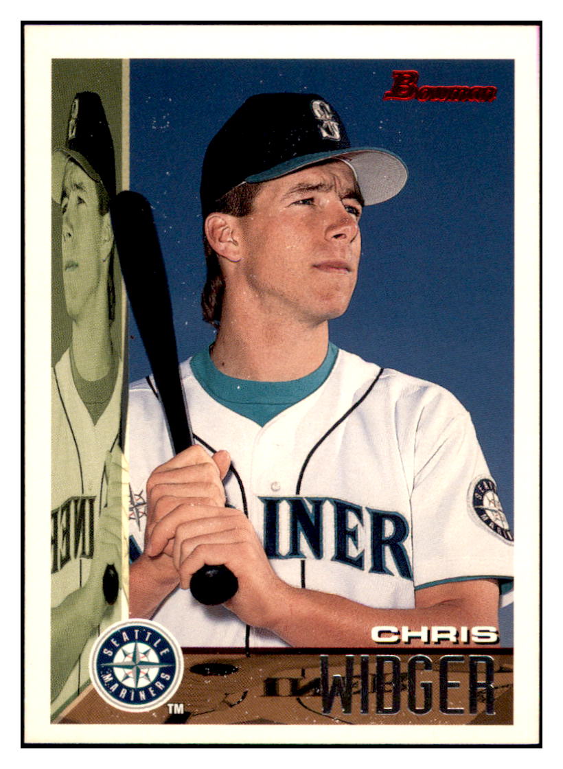 1995 Bowman Chris
  Widger   Seattle Mariners Baseball Card
  BOWV3 simple Xclusive Collectibles   