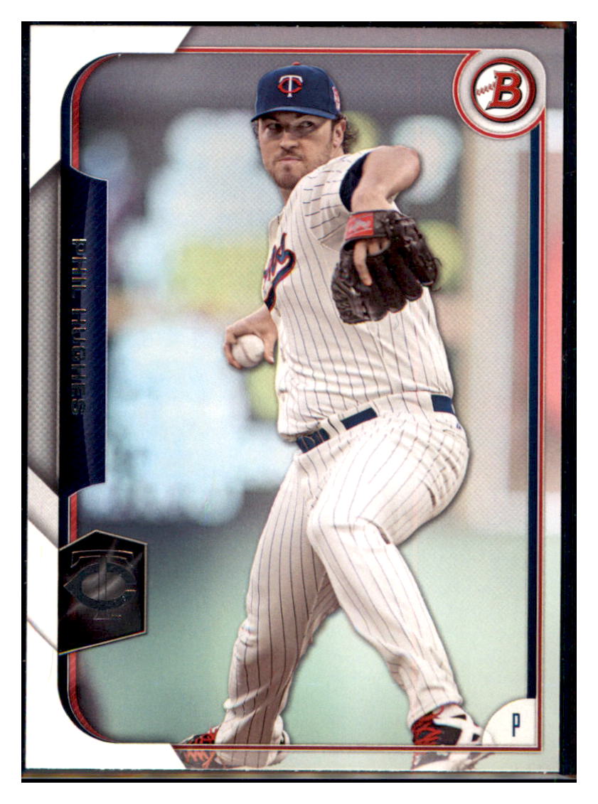 2015 Bowman Phil Hughes Minnesota Twins Baseball
  Card BOWV3 simple Xclusive Collectibles   