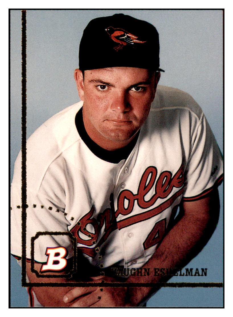 1994 Bowman Vaughn
  Eshelman   Baltimore Orioles Baseball
  Card BOWV3 simple Xclusive Collectibles   