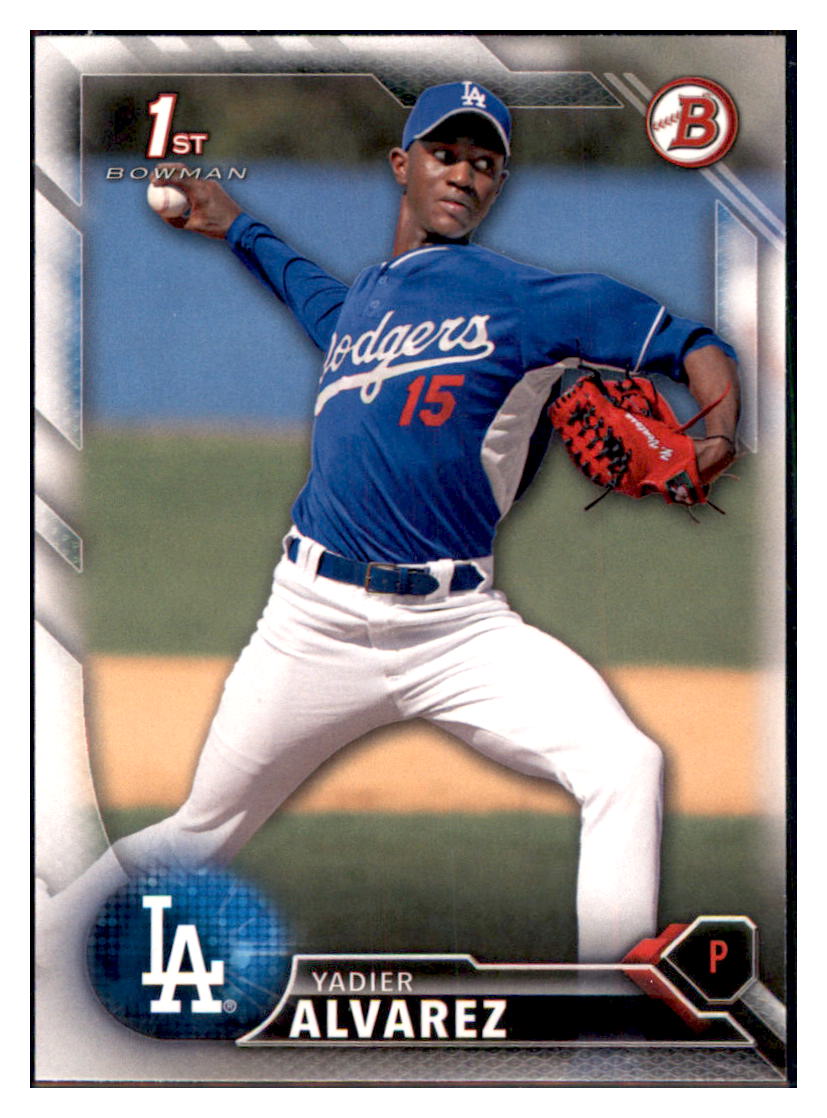 2016 Bowman Yadier Alvarez Prospects  Los Angeles Dodgers Baseball
  Card BOWV3 simple Xclusive Collectibles   