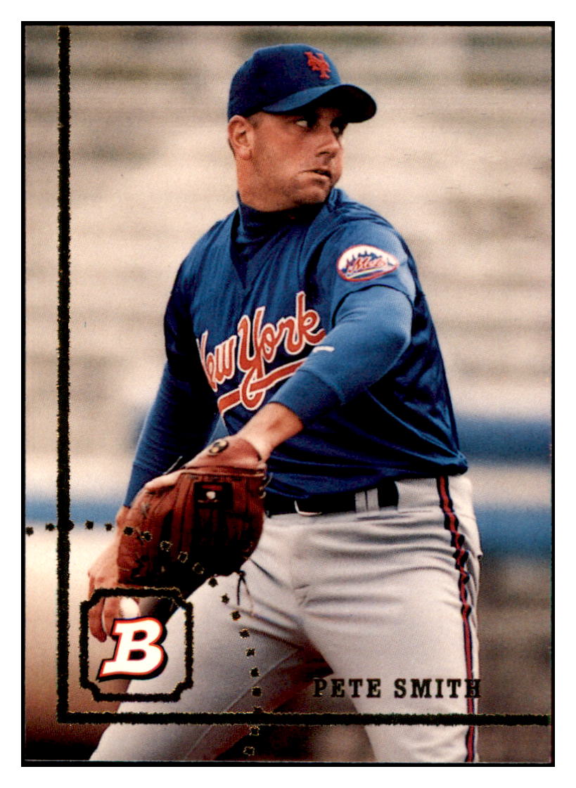 1994 Bowman Pete Smith New York Mets Baseball Card BOWV3 simple Xclusive Collectibles   