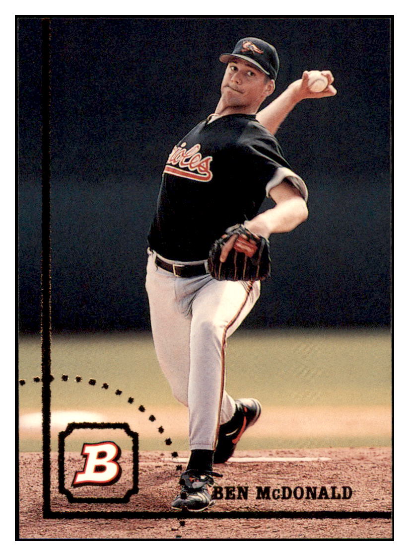 1994 Bowman Ben
  McDonald   Baltimore Orioles Baseball
  Card BOWV3 simple Xclusive Collectibles   