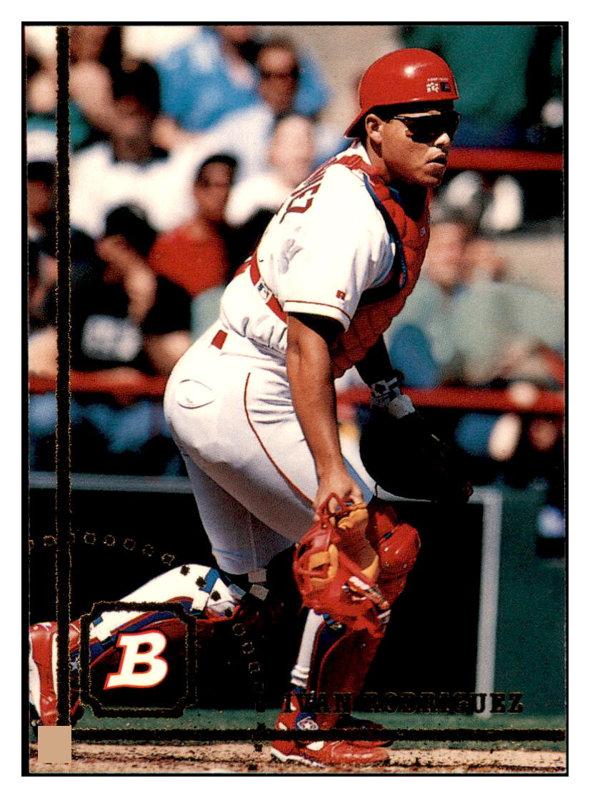 1994 Bowman Ivan
  Rodriguez   Texas Rangers Baseball Card
  BOWV3 simple Xclusive Collectibles   