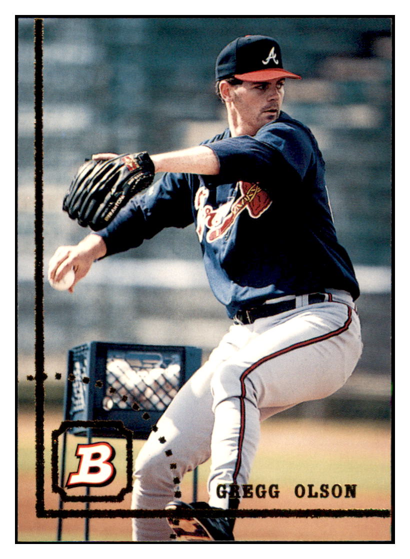 1994 Bowman Gregg Olson   Atlanta Braves Baseball Card BOWV3 simple Xclusive Collectibles   