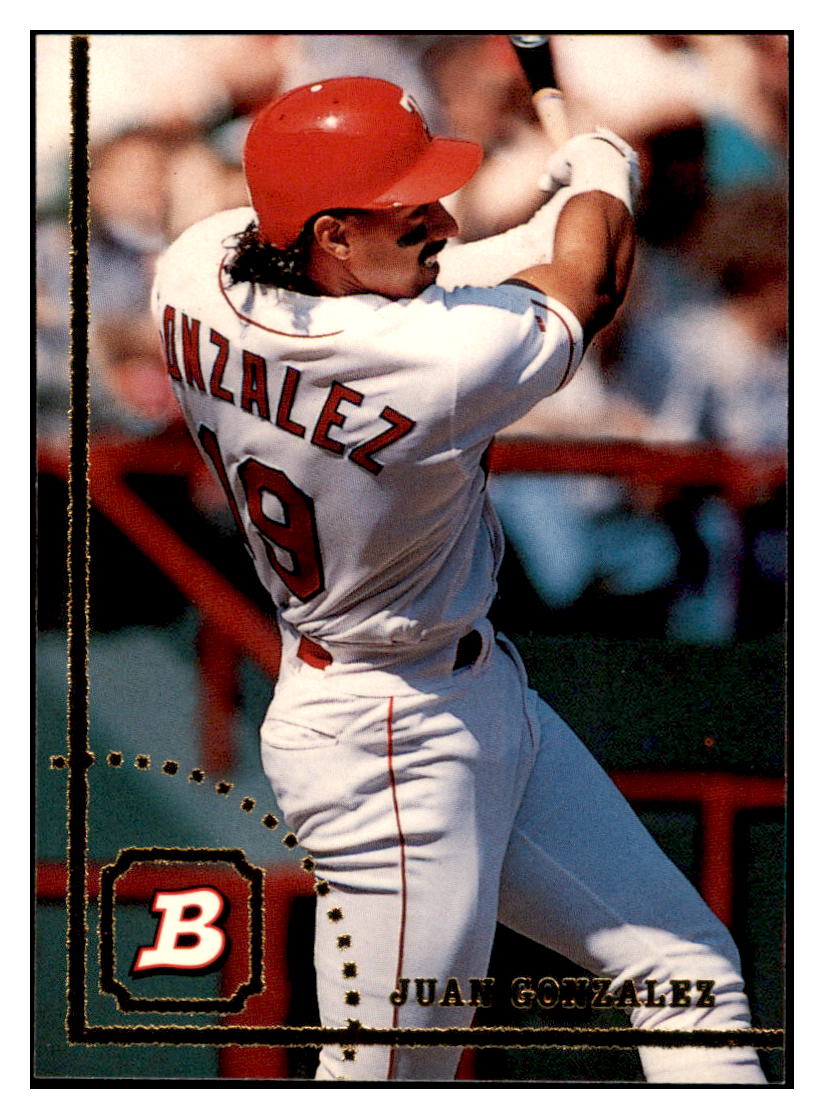 1994 Bowman Juan
  Gonzalez   Texas Rangers Baseball Card
  BOWV3 simple Xclusive Collectibles   