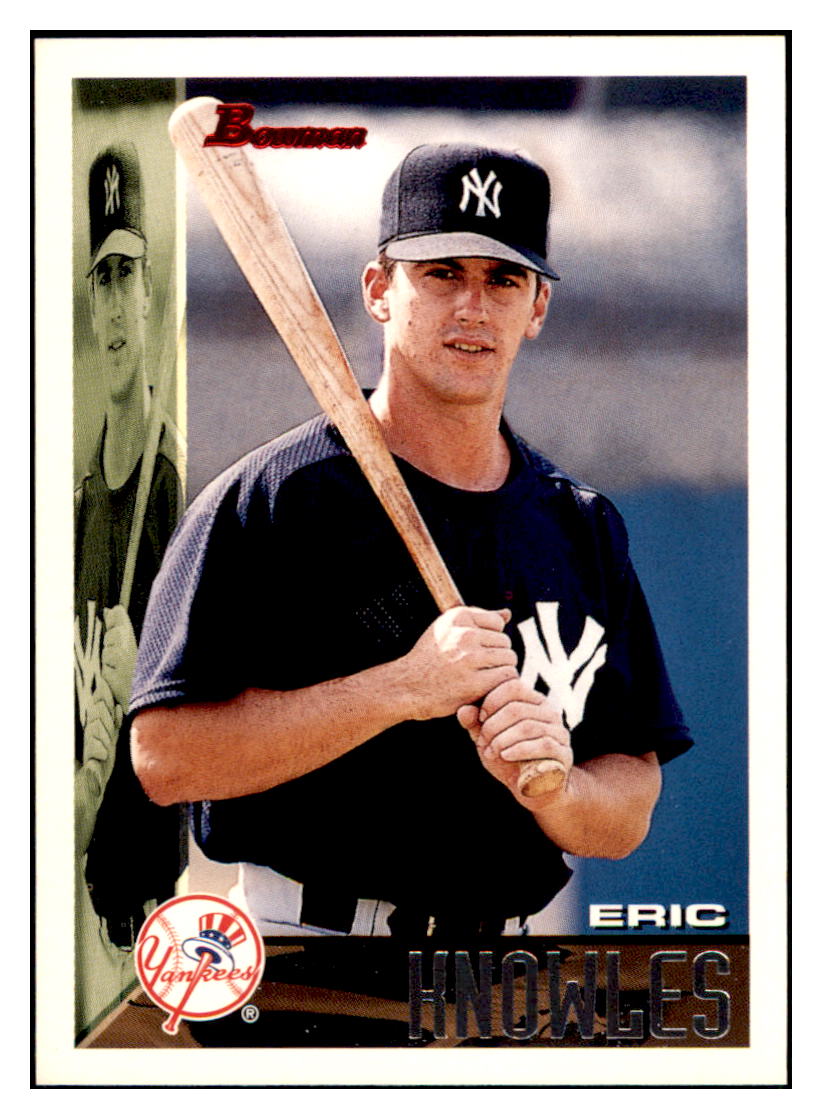 1995 Bowman Eric
  Knowles   RC New York Yankees Baseball
  Card BOWV3 simple Xclusive Collectibles   