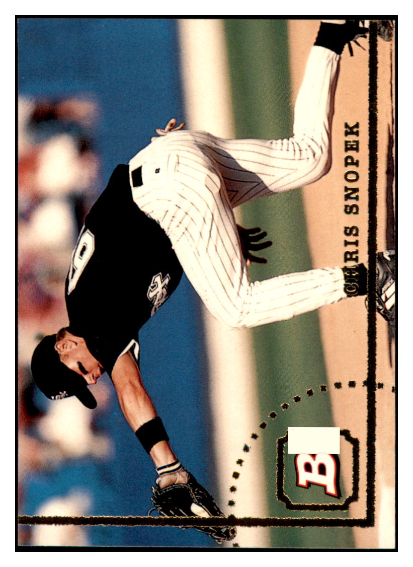 1994 Bowman Chris
  Snopek   Chicago White Sox Baseball
  Card BOWV3 simple Xclusive Collectibles   