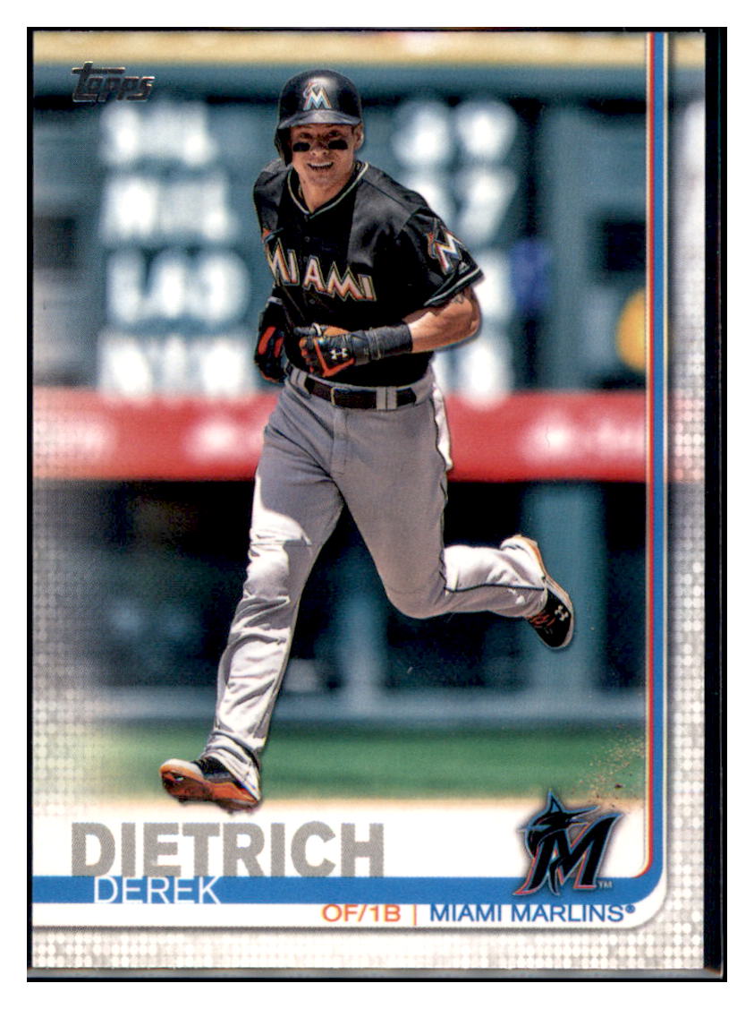 2019 Topps Derek
 Dietrich Miami Marlins Baseball Card NMBU1 simple Xclusive Collectibles   