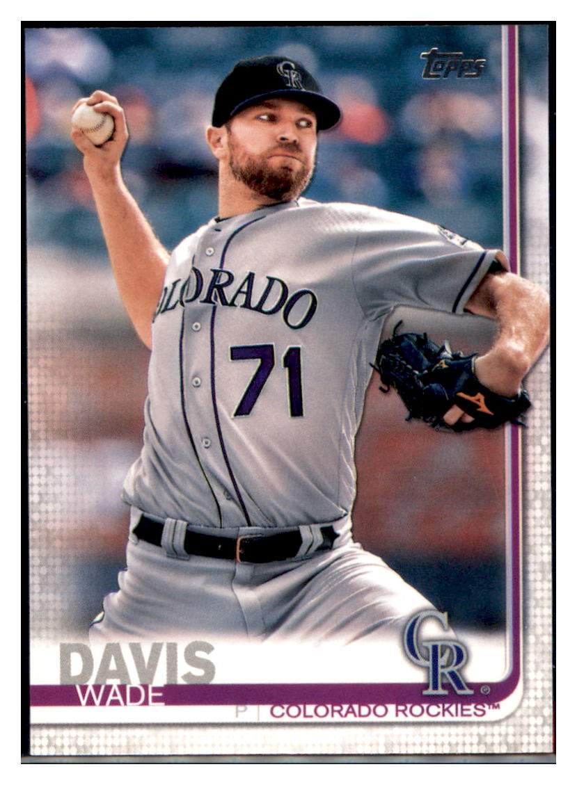 2019 Topps Colorado Rockies
 Wade Davis Colorado Rockies Baseball Card NMBU1 simple Xclusive Collectibles   