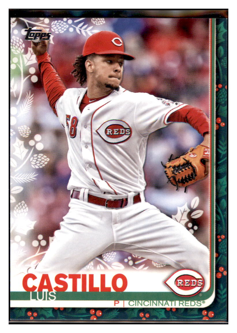 2019 Topps Holiday Luis
 Castillo Cincinnati Reds Baseball Card NMBU1 simple Xclusive Collectibles   