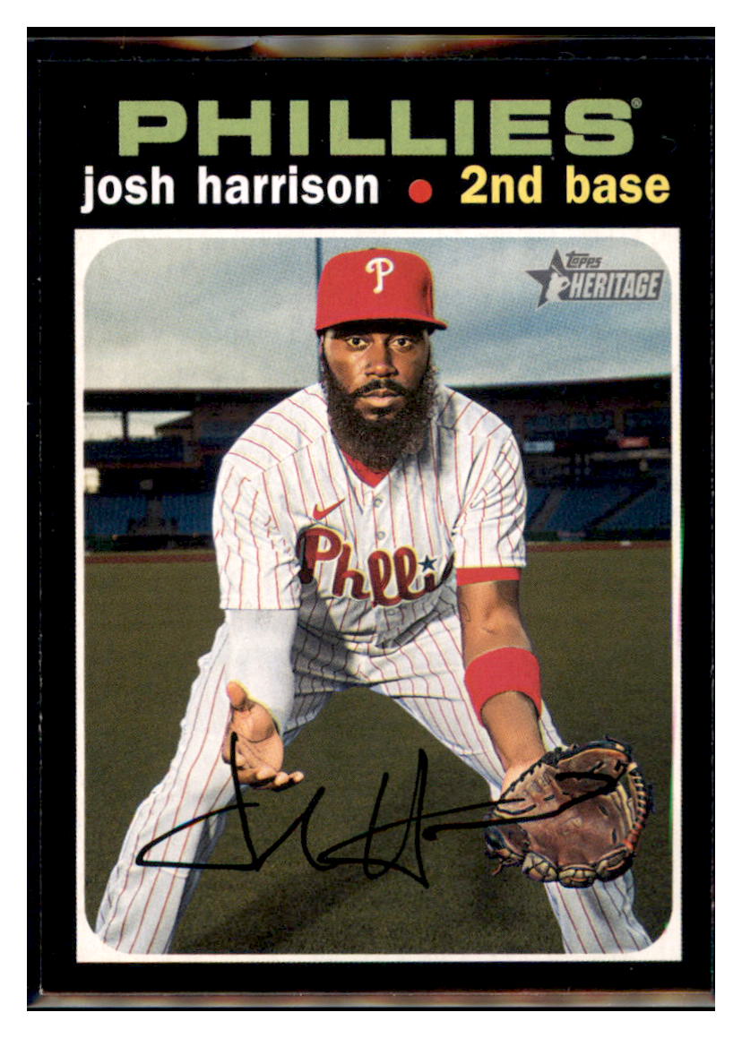 2020 Topps Heritage Josh
 Harrison Philadelphia Phillies Baseball Card NMBU1 simple Xclusive Collectibles   