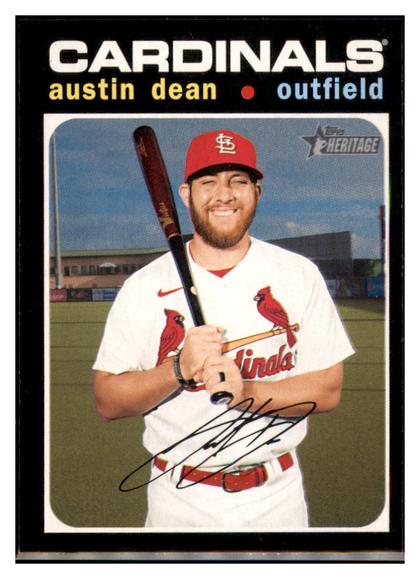 2020 Topps Heritage Austin
 Dean St. Louis Cardinals Baseball Card NMBU1 simple Xclusive Collectibles   