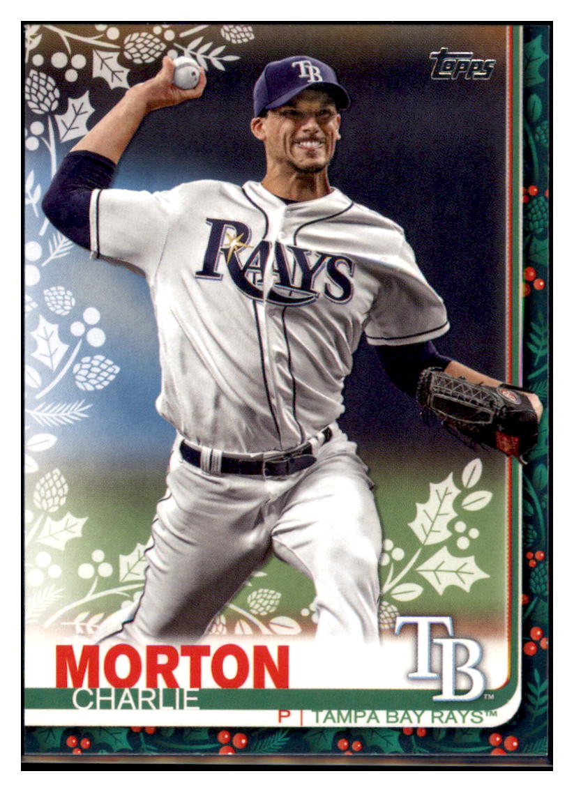 2019 Topps Holiday Charlie
 Morton Tampa Bay Rays Baseball Card NMBU1 simple Xclusive Collectibles   