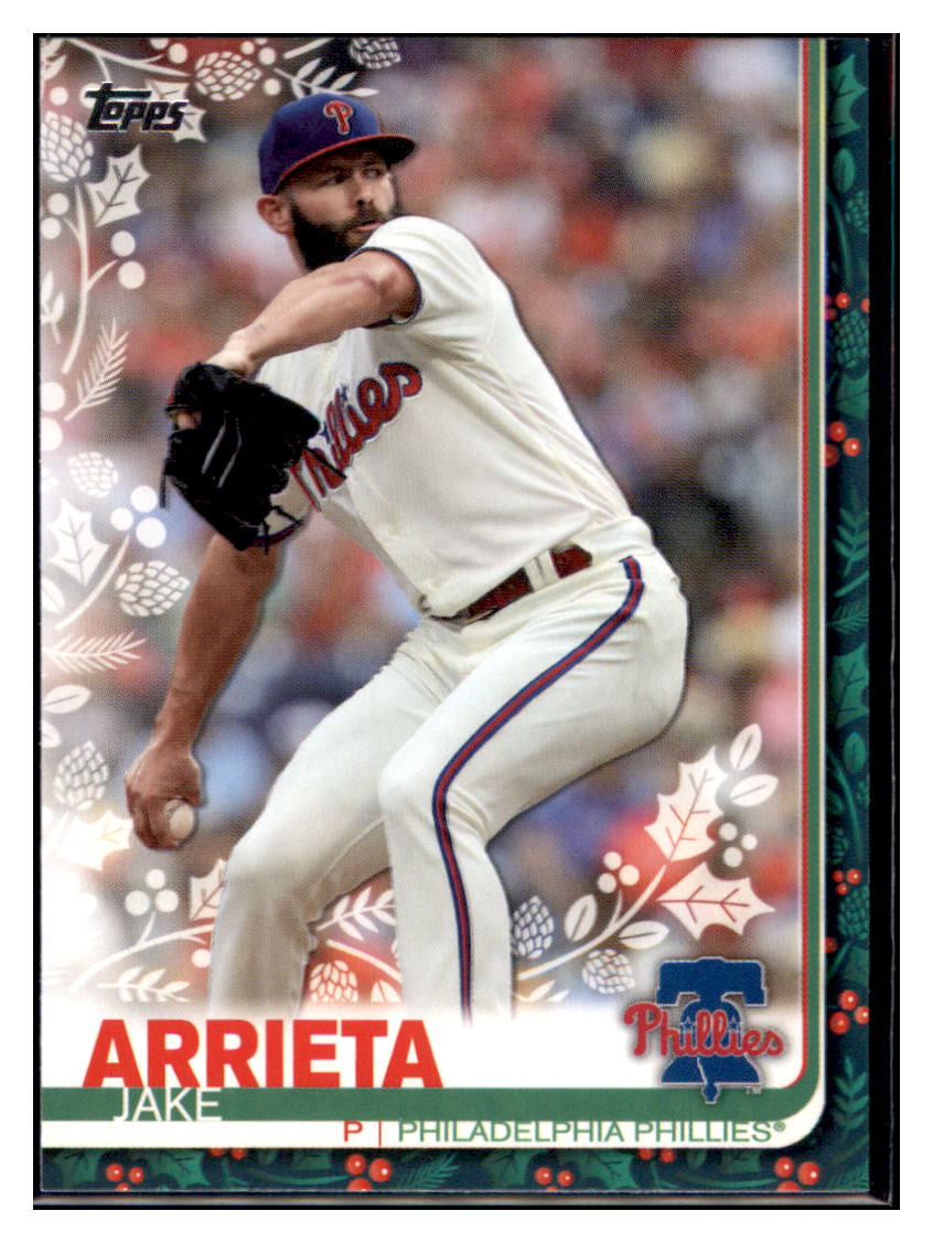 2019 Topps Holiday Jake
 Arrieta Philadelphia Phillies Baseball Card NMBU1 simple Xclusive Collectibles   