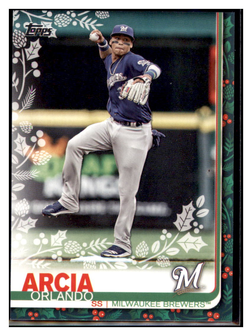 2019 Topps Holiday Orlando
 Arcia Milwaukee Brewers Baseball Card NMBU1 simple Xclusive Collectibles   