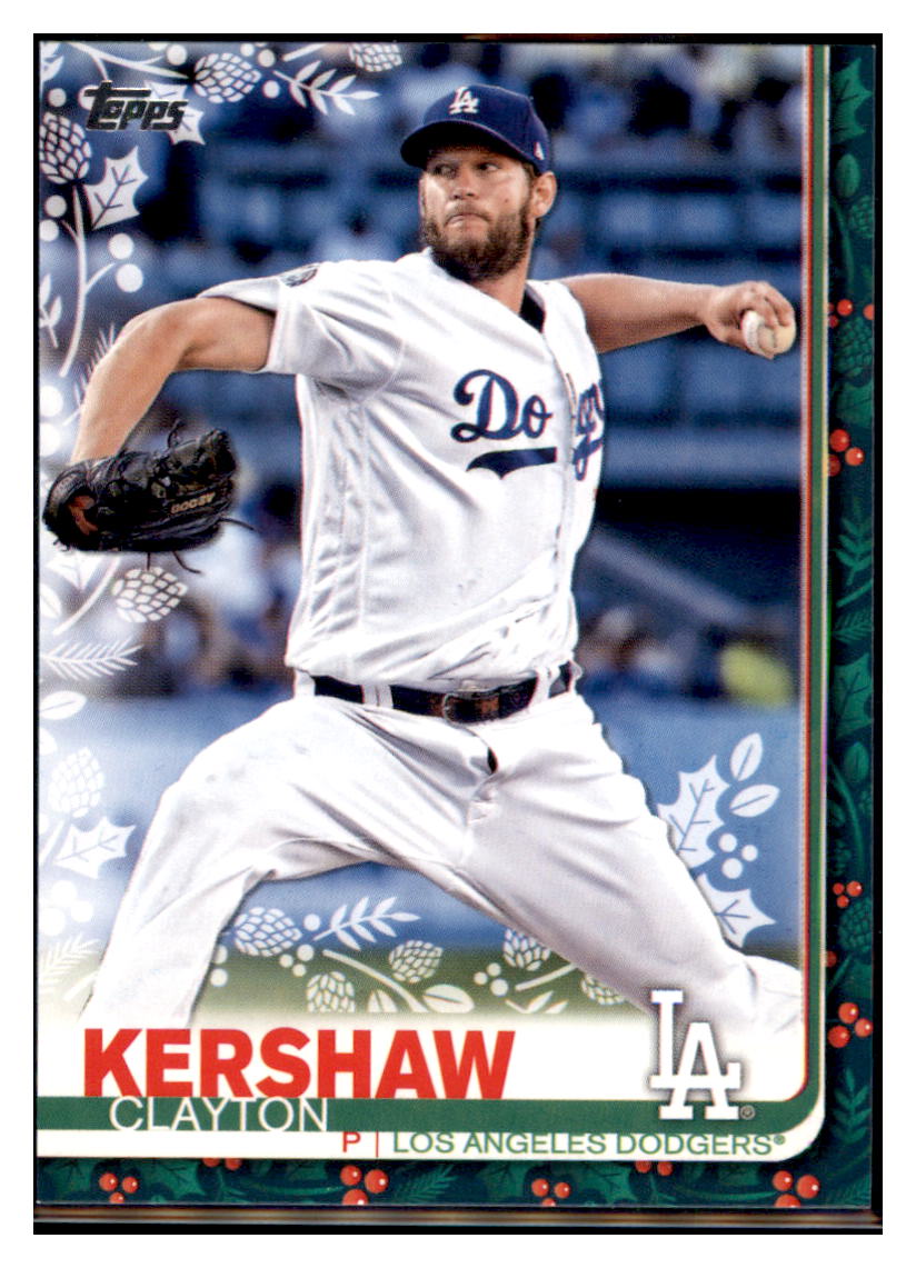2019 Topps Holiday Clayton
 Kershaw Los Angeles Dodgers Baseball Card NMBU1 simple Xclusive Collectibles   