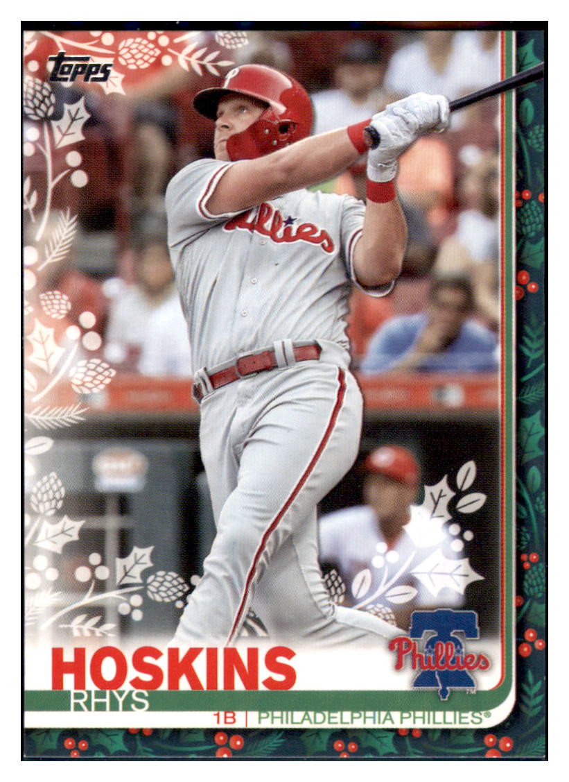 2019 Topps Holiday Rhys
 Hoskins Metallic Philadelphia Phillies Baseball Card NMBU1 simple Xclusive Collectibles   