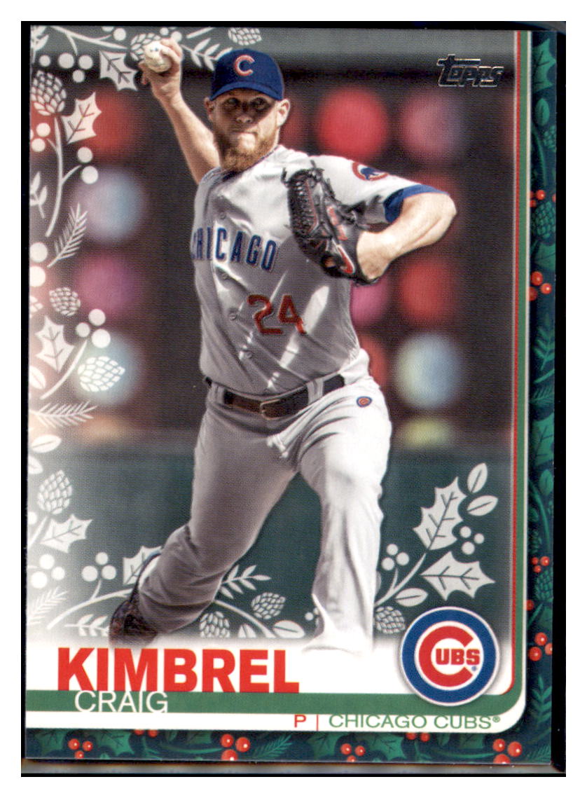 2019 Topps Holiday Craig
 Kimbrel Chicago Cubs Baseball Card NMBU1 simple Xclusive Collectibles   