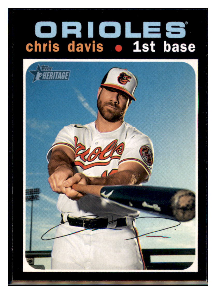 2020 Topps Heritage Chris Davis Baltimore Orioles Baseball Card NMBU1 simple Xclusive Collectibles   